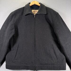 Vintage Old Navy Classic Wool Blend Bomber Jacket Men's XL Charcoal Gray Quilted